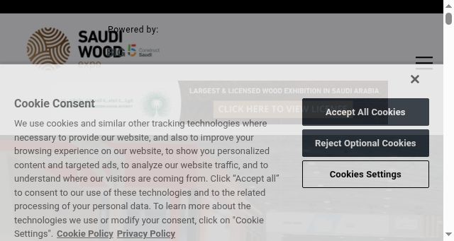 Screenshot of saudiwoodexpo.com
