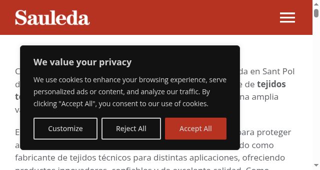 Screenshot of sauleda.com