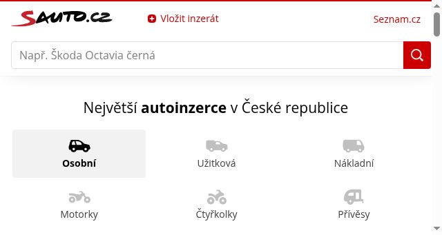 Screenshot of sauto.cz