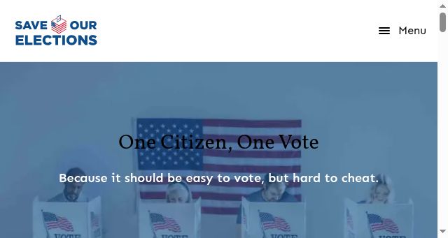 Screenshot of saveourelections.com