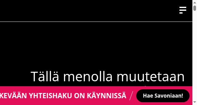 Screenshot of savonia.fi