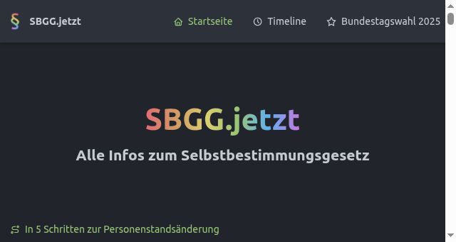 Screenshot of sbgg.jetzt