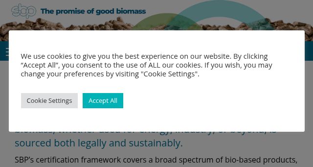 Screenshot of sbp-cert.org