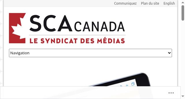 Screenshot of scacanada.ca
