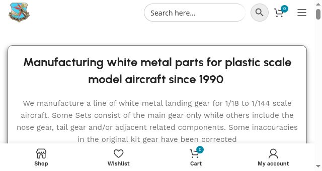 Screenshot of scaleaircraftconversions.com