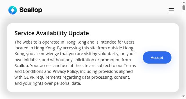 Screenshot of scallopx.com