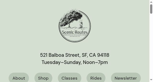 Screenshot of scenicroutessf.com