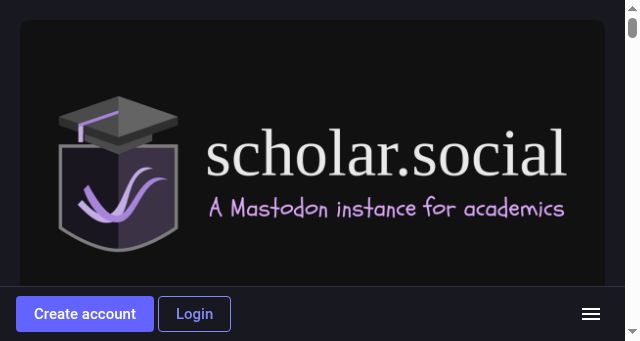 Screenshot of scholar.social