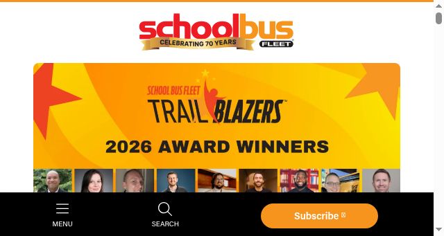 Screenshot of schoolbusfleet.com
