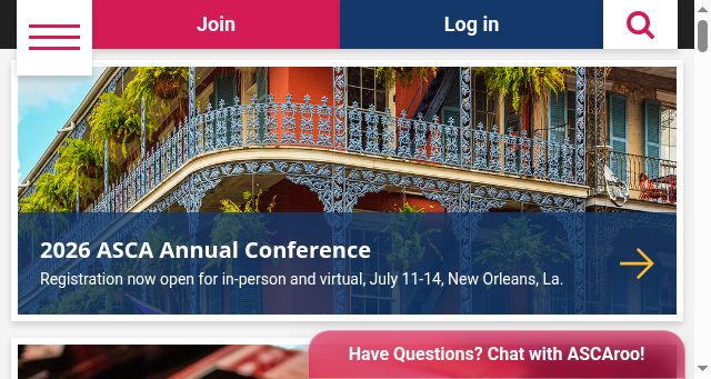 Screenshot of schoolcounselor.org