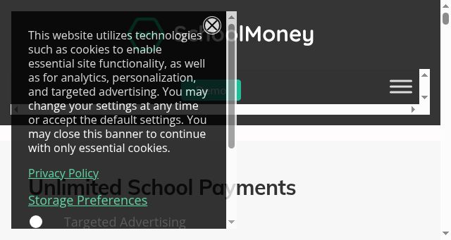 Screenshot of schoolmoney.co.uk
