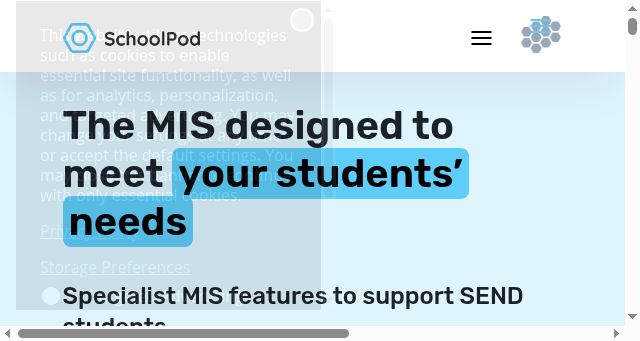 Screenshot of schoolpod.co.uk