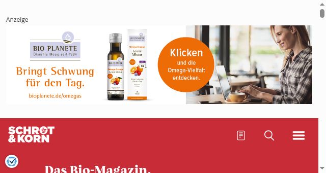 Screenshot of schrotundkorn.de