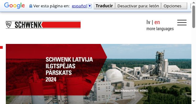 Screenshot of schwenk.lv