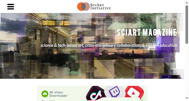 Screenshot of sciartmagazine.com