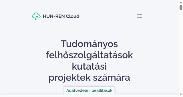 Screenshot of science-cloud.hu