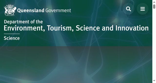 Screenshot of science.qld.gov.au