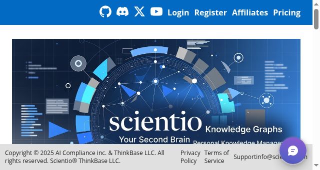 Screenshot of scientio.com