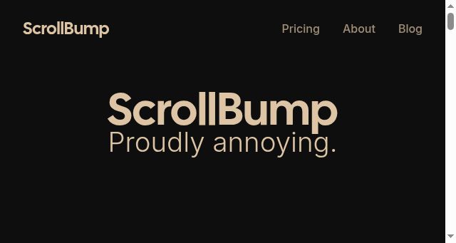 Screenshot of scrollbump.com