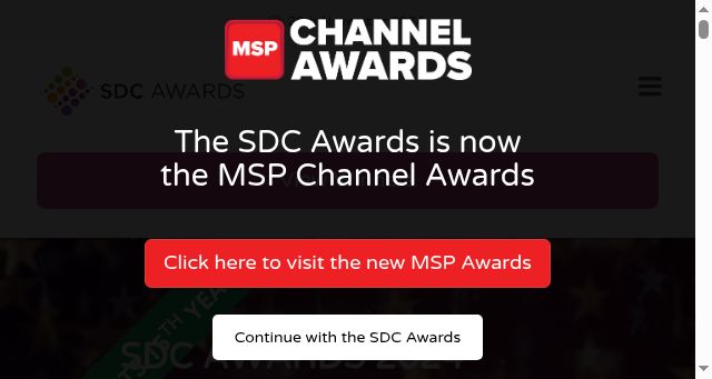Screenshot of sdcawards.com