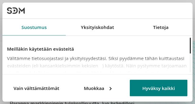 Screenshot of sdm.fi