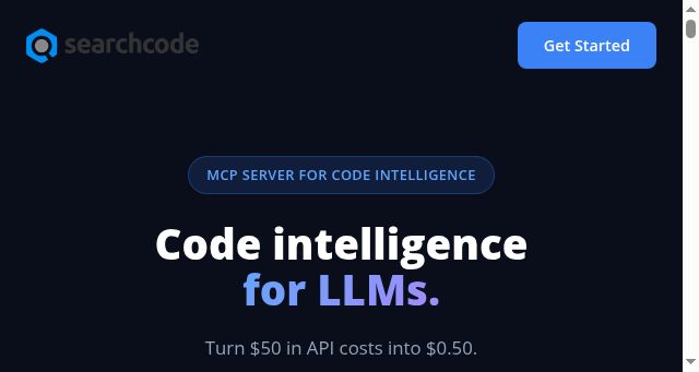 Screenshot of searchcode.com