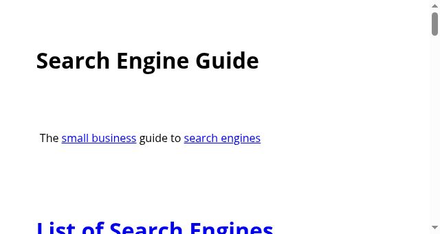 Screenshot of searchengineguide.com