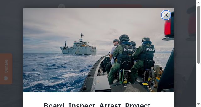 Screenshot of seashepherd.org.au