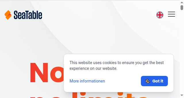 Screenshot of seatable.com