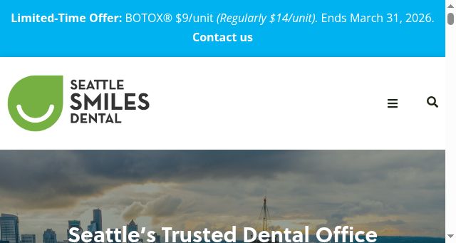 Screenshot of seattlesmilesdental.com