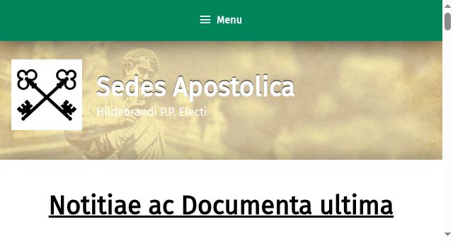 Screenshot of sedesapostolica.info