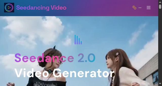 Screenshot of seedance2ai.me