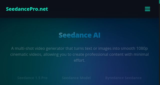 Screenshot of seedancepro.net