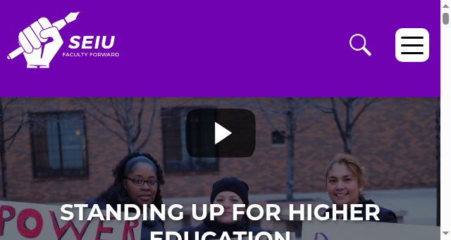 Screenshot of seiufacultyforward.org