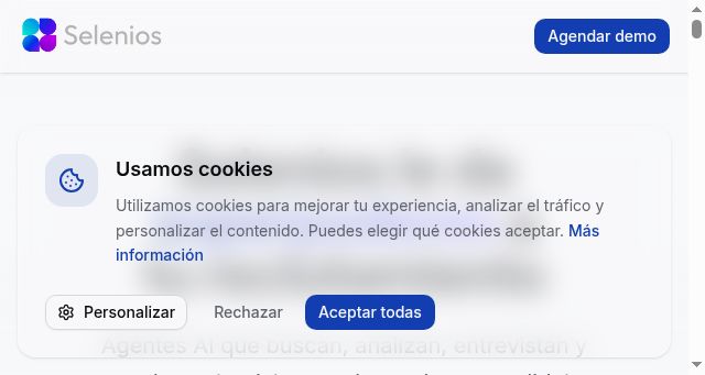 Screenshot of selenios.com