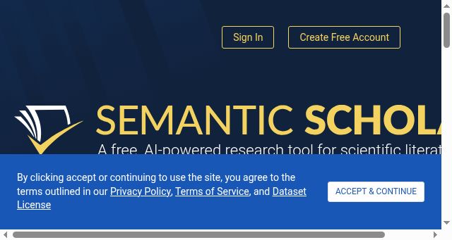 Screenshot of semanticscholar.org