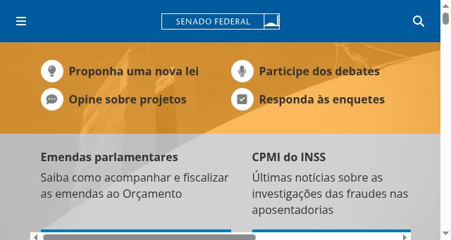 Screenshot of senado.leg.br