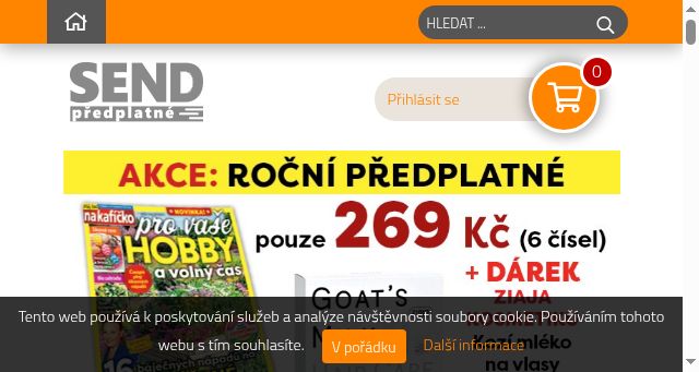 Screenshot of send.cz