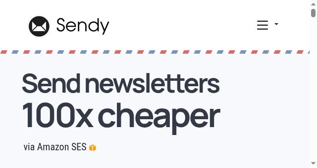 Screenshot of sendy.co