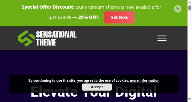 Screenshot of sensationaltheme.com