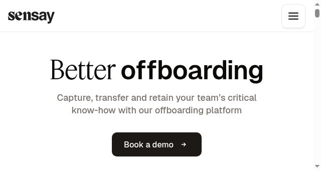 Screenshot of sensay.io