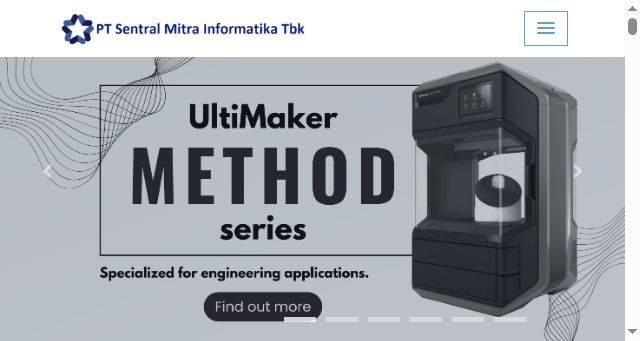 Screenshot of sentral.co.id