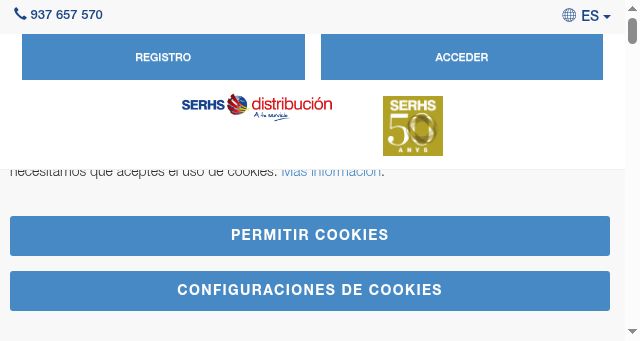 Screenshot of serhsdistribucio.com
