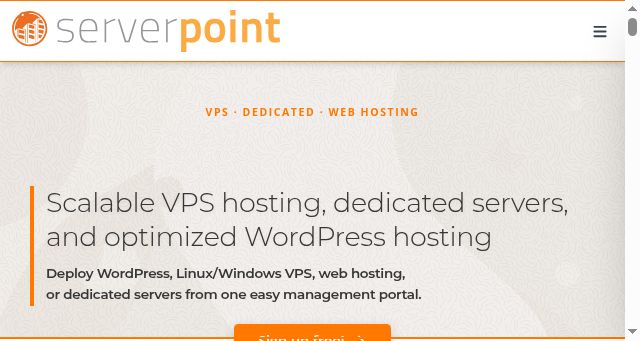 Screenshot of serverpoint.com