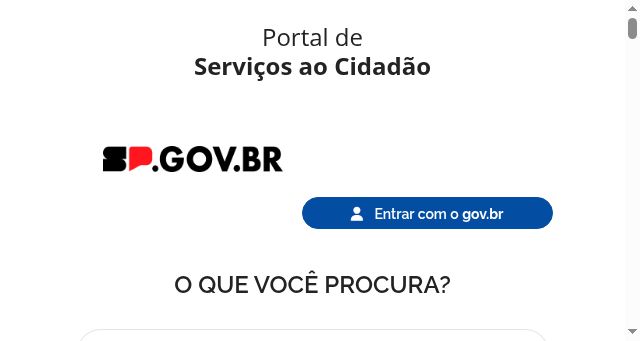Screenshot of servicos.sp.gov.br