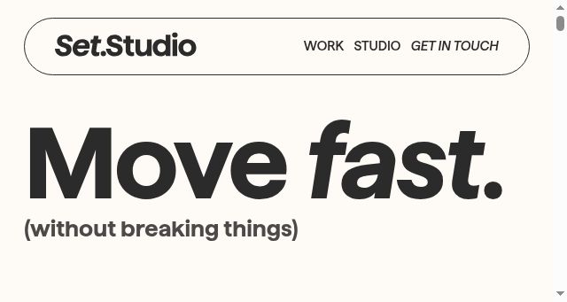 Screenshot of set.studio