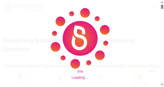 Screenshot of shashwatbranding.com