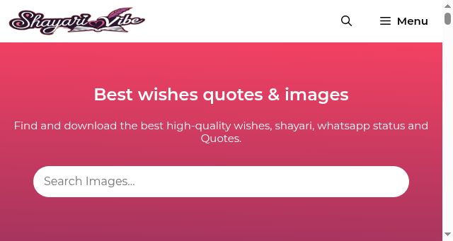 Screenshot of shayarivibe.com