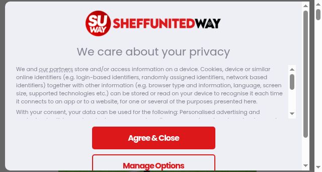 Screenshot of sheffunitedway.co.uk