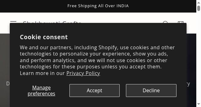 Screenshot of shekhawaticrafts.com